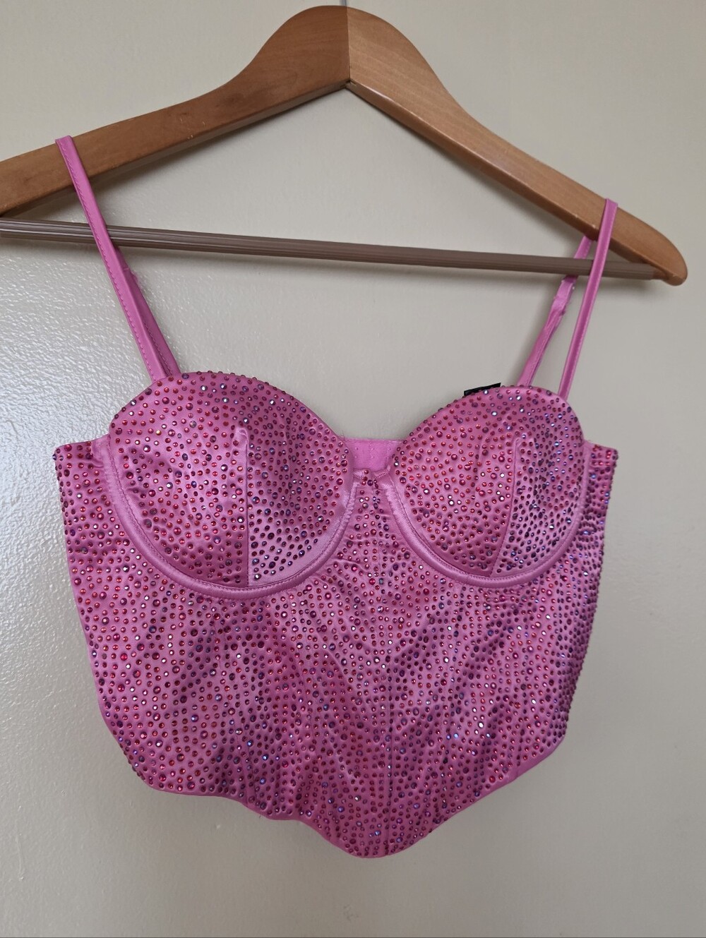 Windsor Barbiecore Rhinestone Corset Top S Bustier Going Out Bratz Hyperfeminine